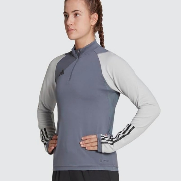 adidas Other - Adidas Condivo 21 Youth Sz L 13-14 Training Blue Gray 1/4 Zip Top Pullover Shirt
